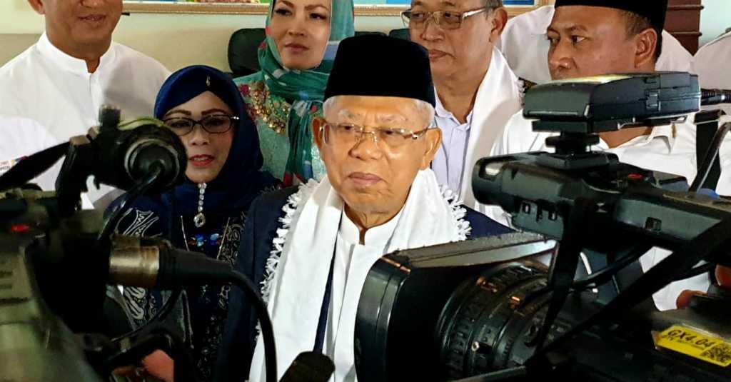 Kunjungi Palembang, Ma'ruf Amin Agendakan Temui Milenials Hingga Ulama