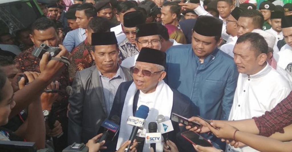 Ma'ruf Amin Klaim Kampanye Terbuka di Lombok Timur Berjalan Sukses
