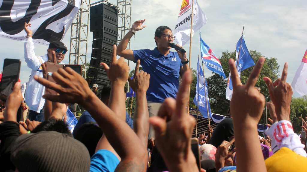 Ini Janji Sandiaga Uno saat Kampanye Terbuka di Lumajang