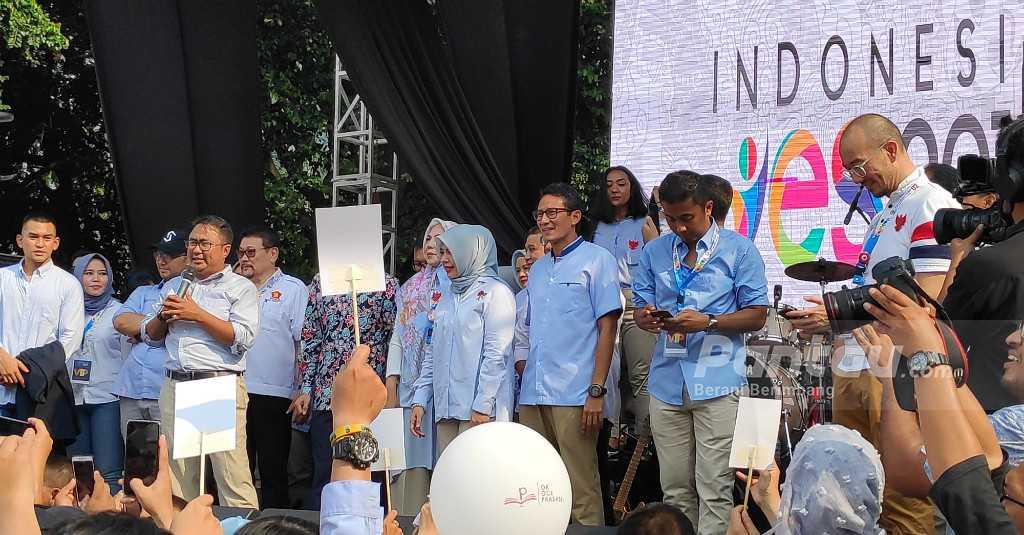 Ajak Pendukungnya Senam, Sandiaga: Kalau Jiwanya Sehat, Akalnya Sehat