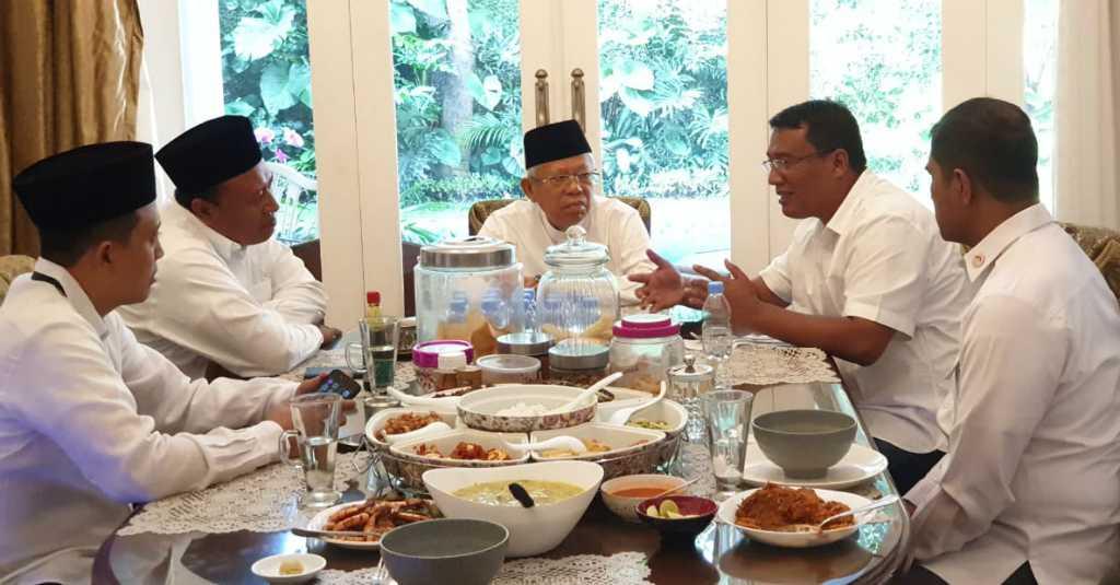 Cawapres Ma'ruf Amin Sempatkan Olahraga Sebelum Gunakan Hak Suara