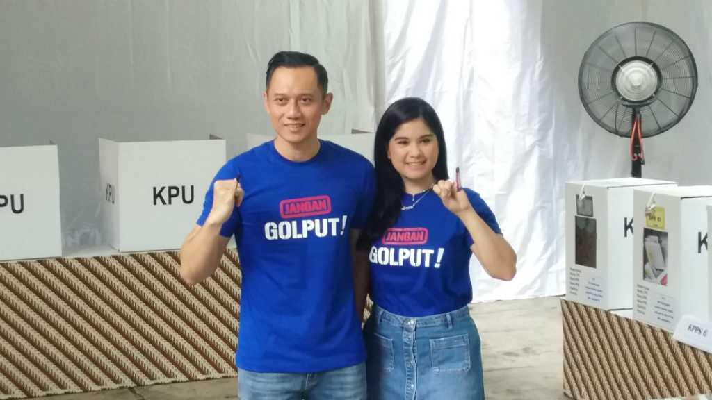 AHY Usai Nyoblos di TPS 013: Lega Rasanya Jalankan Proses Demokrasi