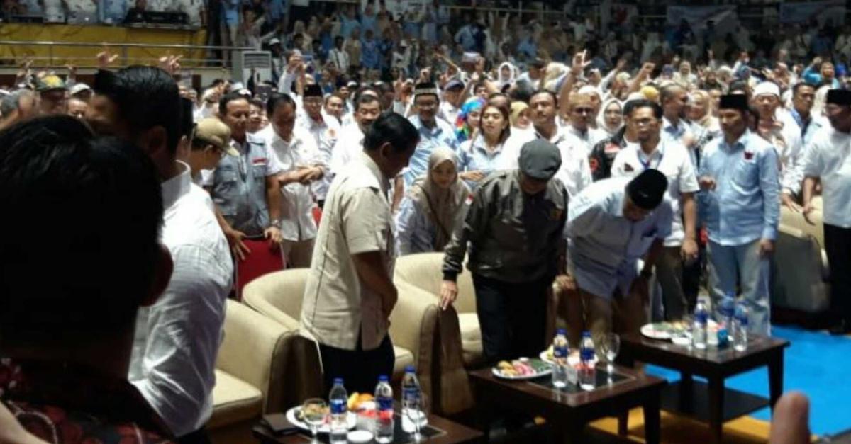 Klaim Kemenangan di TMII, Prabowo: Kita Telah Memenangkan Pemilihan!