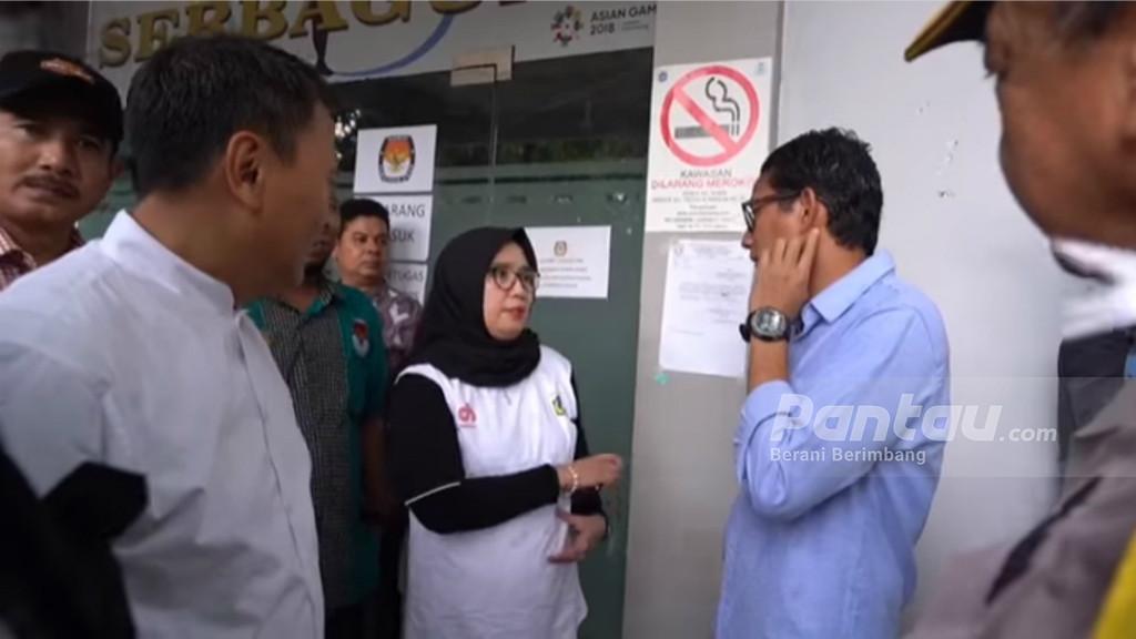Sandiaga Uno dan Mardani Ali Tinjau Rekapitulasi Suara di Duren Sawit