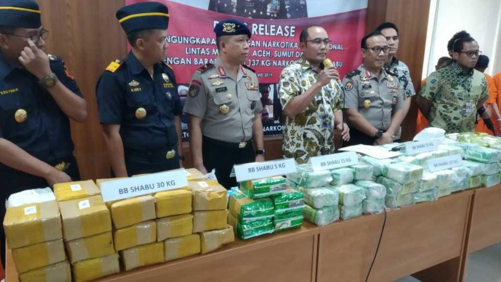 Polri Gagalkan Penyelundupan Paket Sabu 137 Kg dari Malaysia