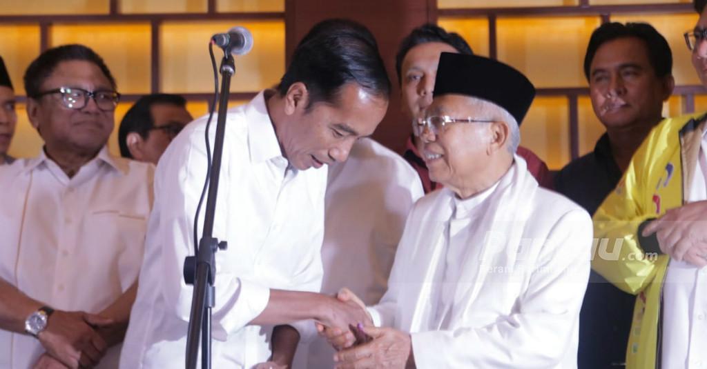 Situng KPU Minggu Siang: Jokowi-Ma'ruf Amin Unggul 12,42 Persen