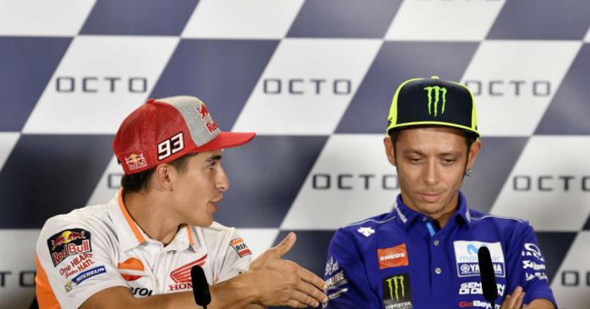Rossi Anggap Marquez Penghalang Besar di MotoGP