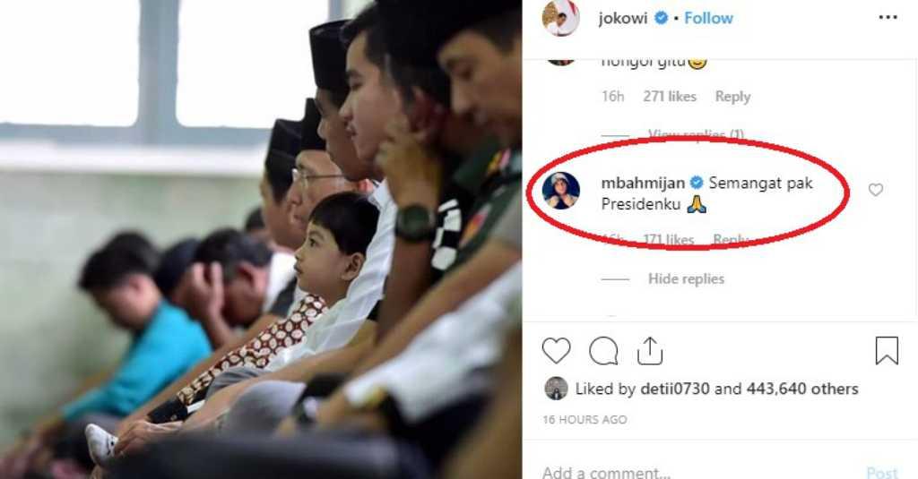 Unggah Foto Jan Ethes (Lagi), Jokowi Disemangati Mbah Mijan