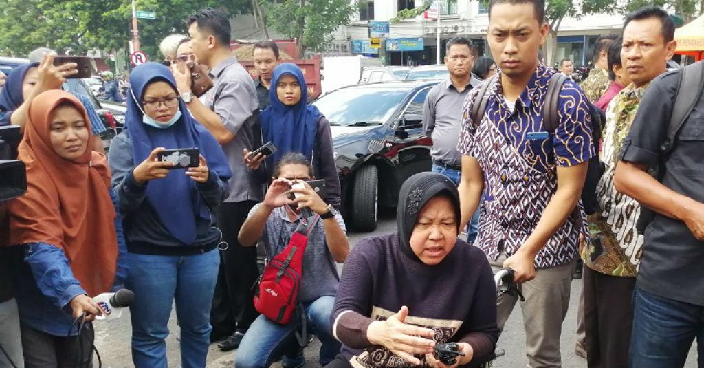 Wali Kota Surabaya Tri Rismaharini Tinggalkan RSUD Dr. Soetomo