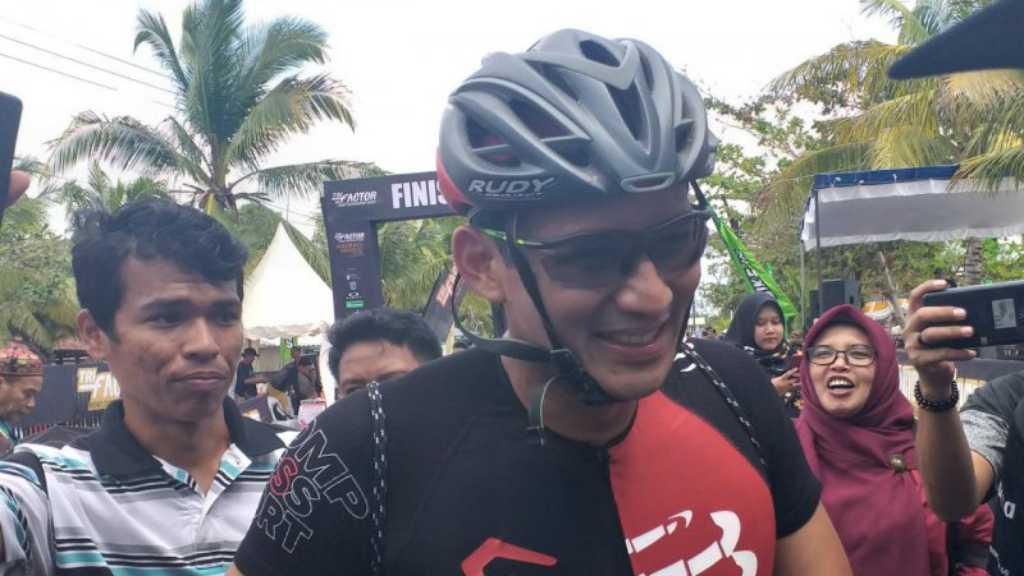 Begini Cerita Sandiaga Uno Ikut Ajang Triathlon Usai Pilpres