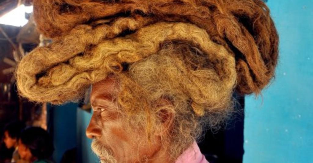 Taati Perintah Dewa, Pria Ini Sudah 60 Tahun Tak Keramas