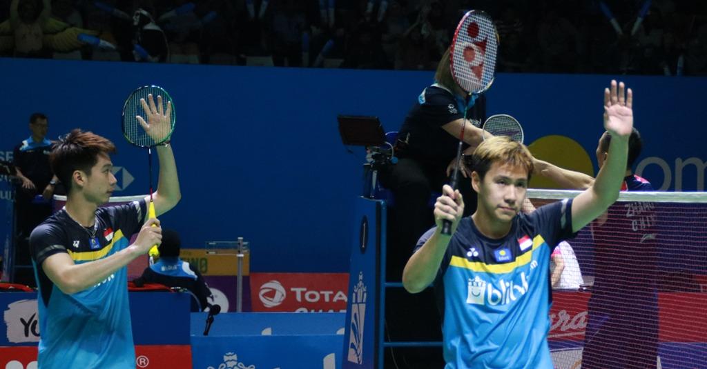Marcus/Kevin Susul Hendra/Ahsan ke Semifinal Indonesia Open 2019