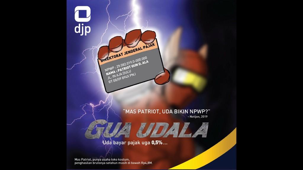 Ditjen Pajak Manfaatkan Gundala: Mas Patriot Udah Bikin NPWP