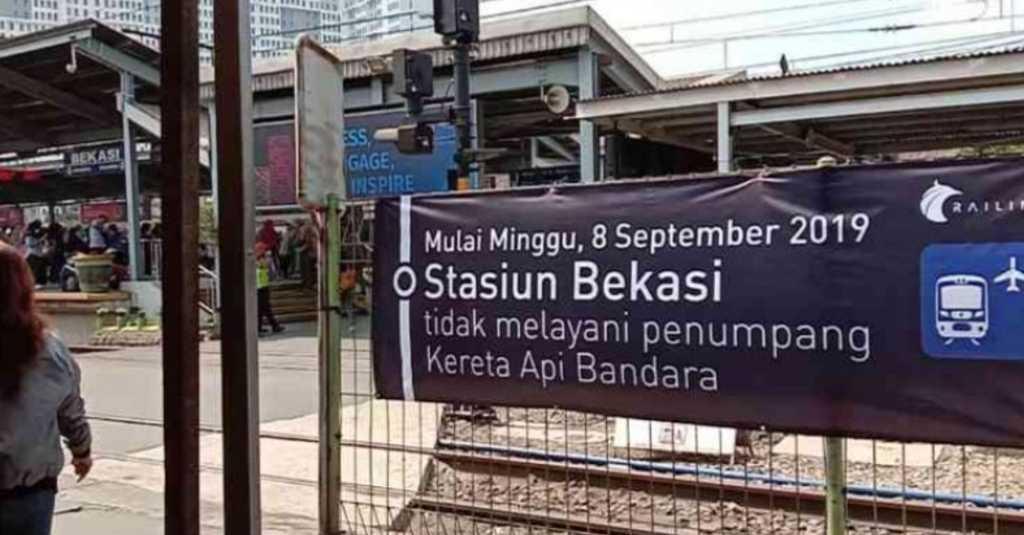 Penumpang Keluhkan Stasiun Bekasi Tutup Layanan Kereta Bandara