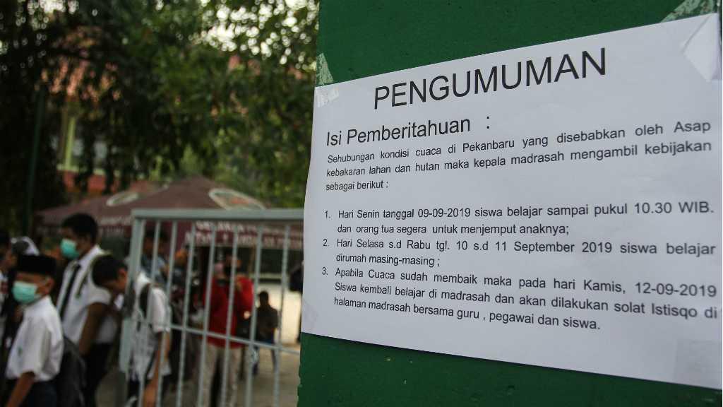Karhutla Makin Parah! Setelah Jambi, Kini Sekolah di Pekanbaru Diliburkan