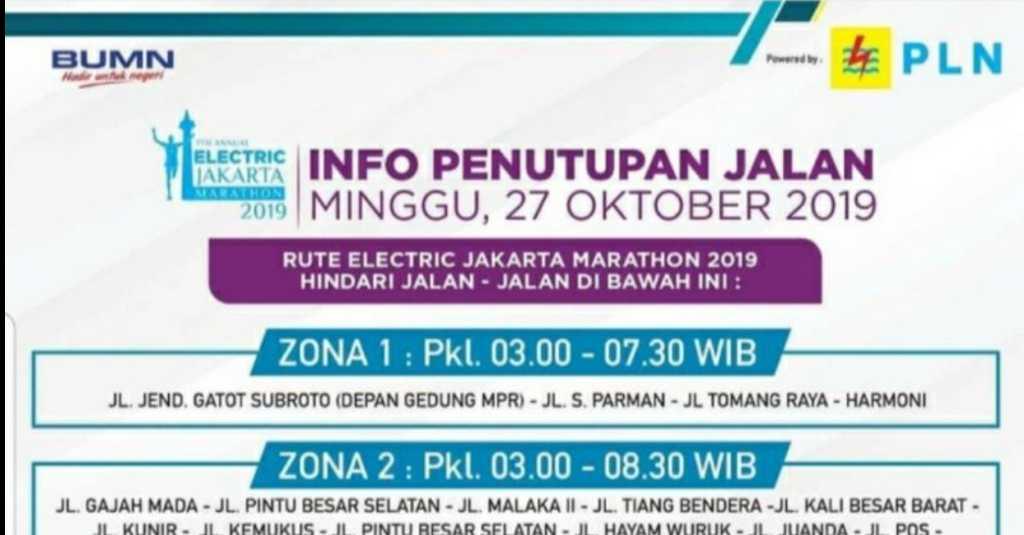 Catat Nih! Deretan Ruas Jalan Ini Dialihkan karena Ada Jakarta Marathon