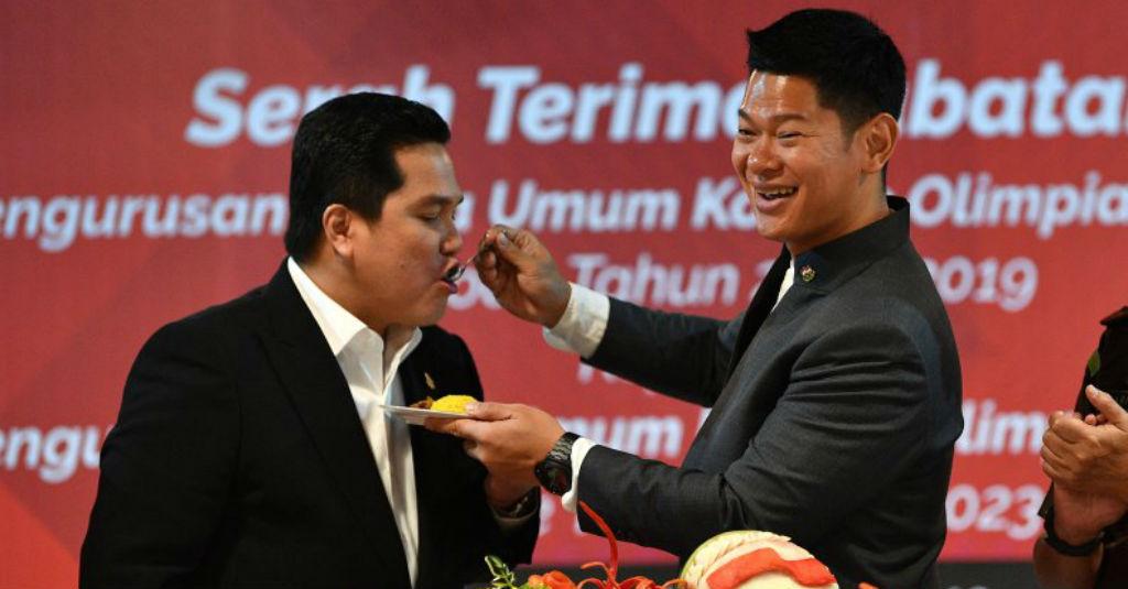 Erick Thohir Serahkan Jabatan Ketua NOC ke Raja Sapta Oktohari