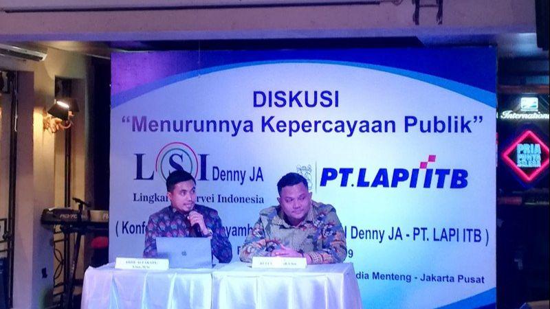 Survei LSI Denny JA: Kepercayaan Publik terhadap Lembaga Pemerintah Menurun