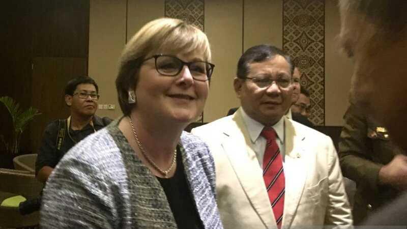 Retno dan Prabowo Sambut Menhan-Menlu Australia di Bali