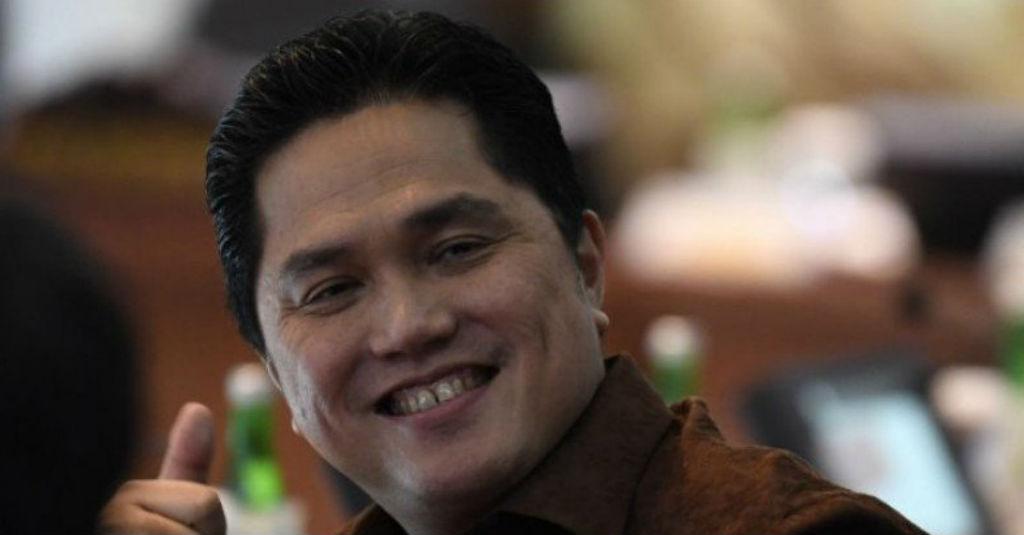 Reaksi Kocak Erick Thohir saat Dengar Nama Cucu Perusahaan Garuda Tauberes