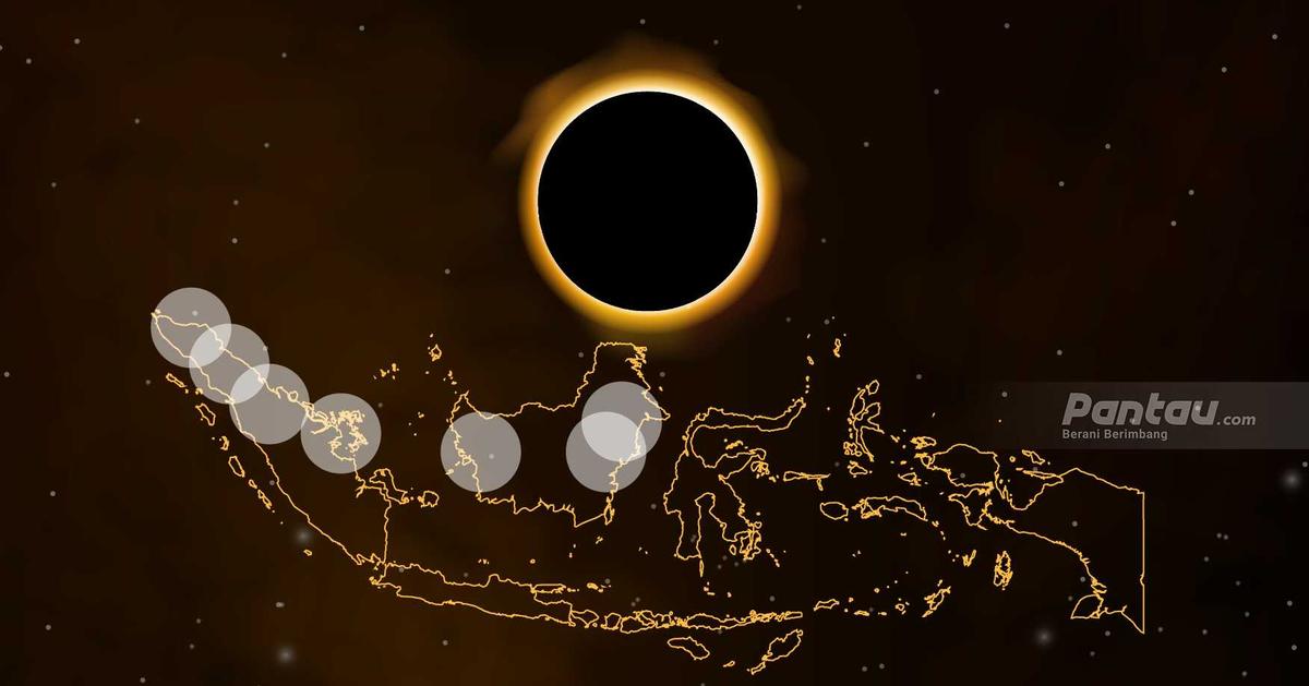 Sejumlah Wilayah di Indonesia Alami Gerhana Matahari Hibrida