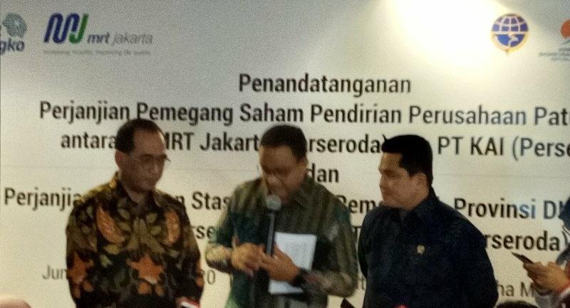 KAI dan MRT Jakarta Patungan Bentuk Perusahaan Transportasi
