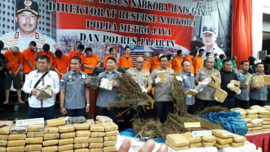 1,3 Ton Ganja Berhasil Disita Polda Metro Jaya