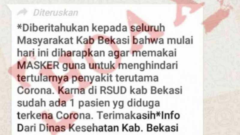 Kominfo Minta Masyarakat Tidak Termakan Hoaks Virus Korona