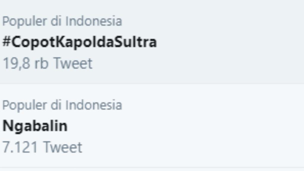 Viral 49 TKA China Masuk Kendari, #CopotKapoldaSultra Trending di Twitter