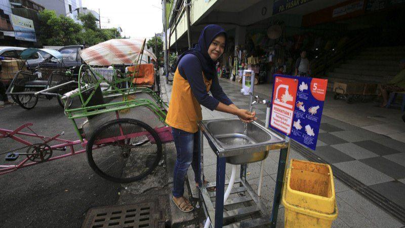 Antisipasi Korona, 140 Wastafel Portable Terpasang di Surabaya
