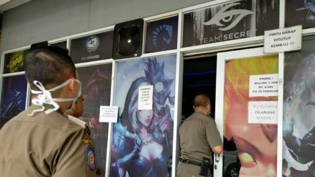 Satpol PP Kota Bandung Fokuskan Razia Warnet dan Rental Gim Cegah COVID-19