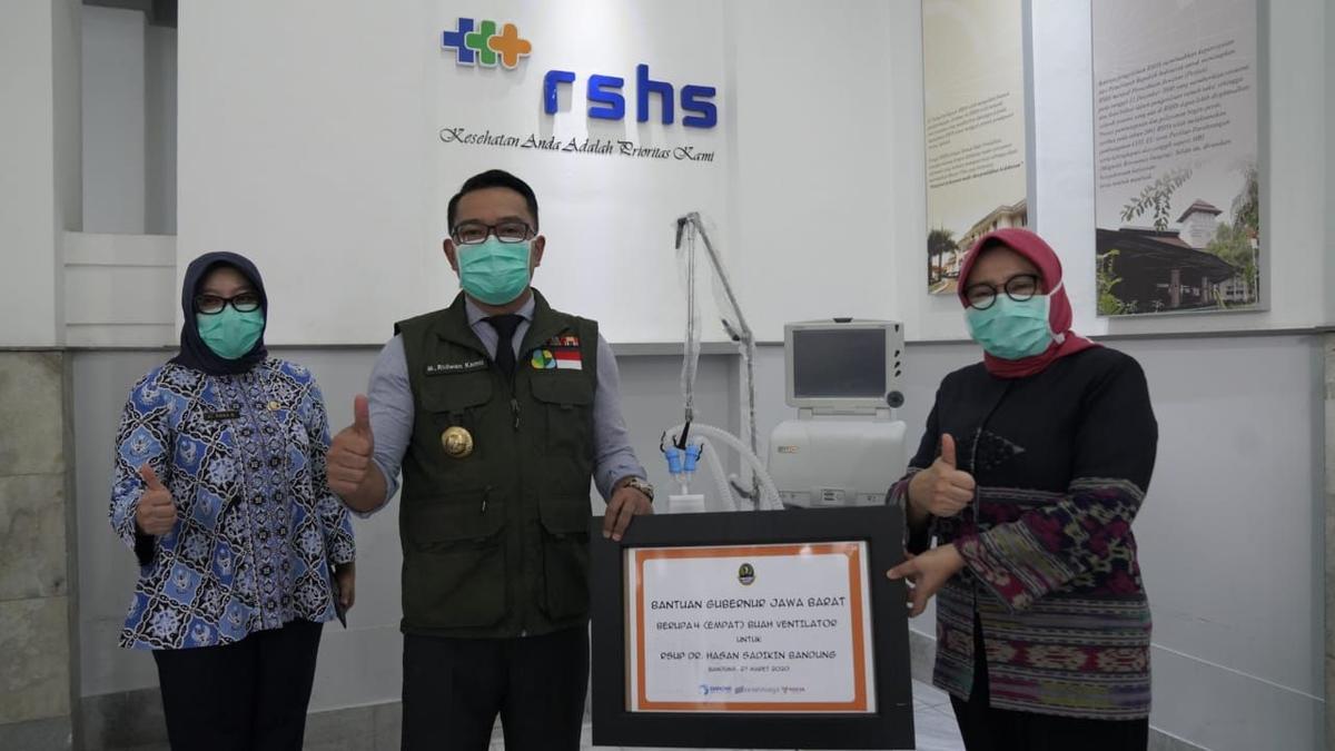 RS Hasan Sadikin Bandung Dapat Bantuan Empat Ventilator untuk Atasi Korona