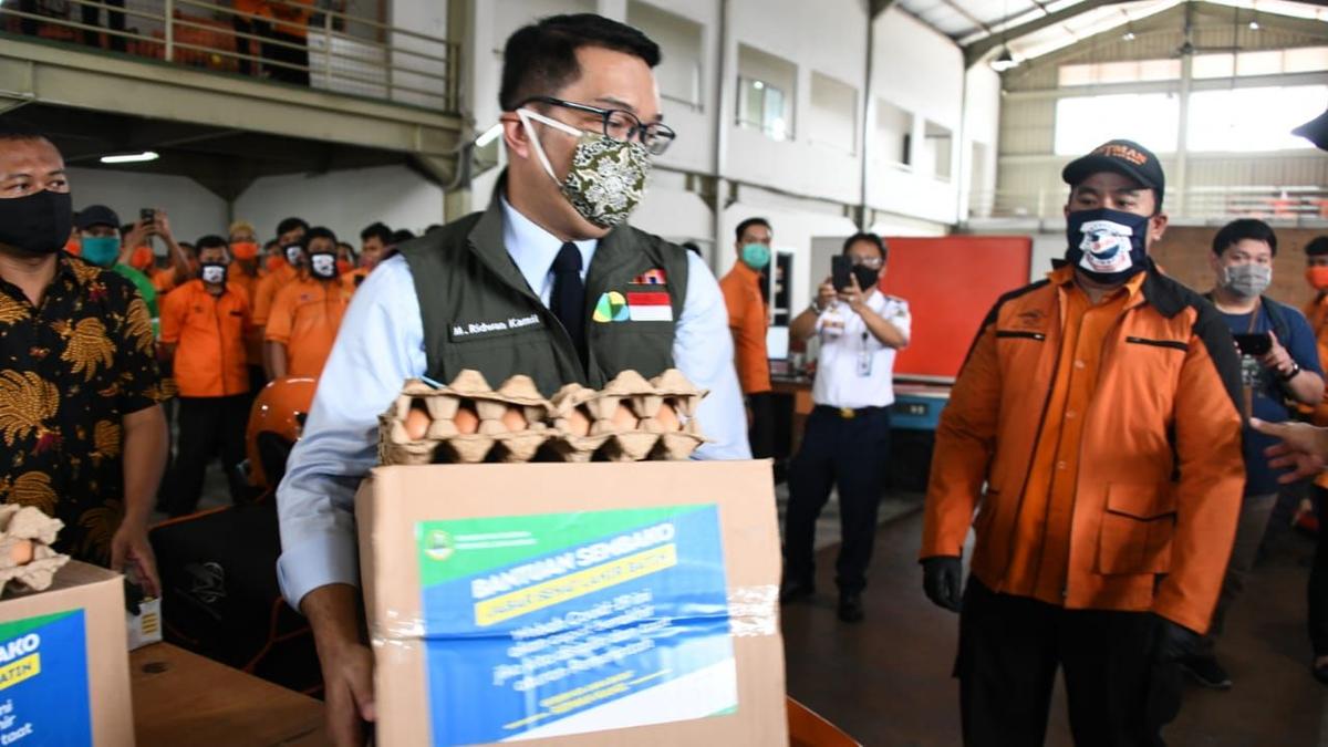 Hari Pertama PSBB Bodebek, Pemprov Jabar Salurkan 5.000 Paket Bansos