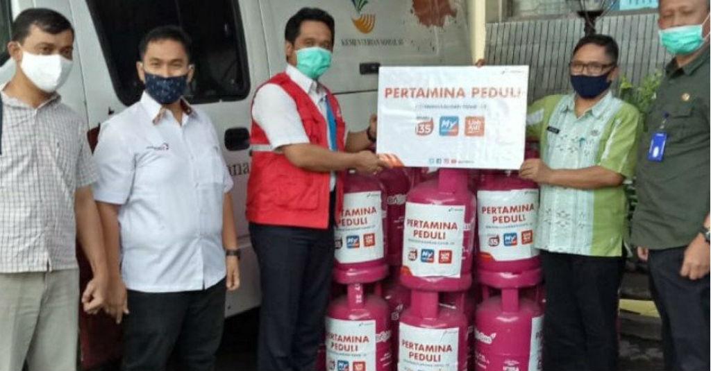 Pertamina Salurkan Tabung Elpiji untuk Dapur Umum PSBB