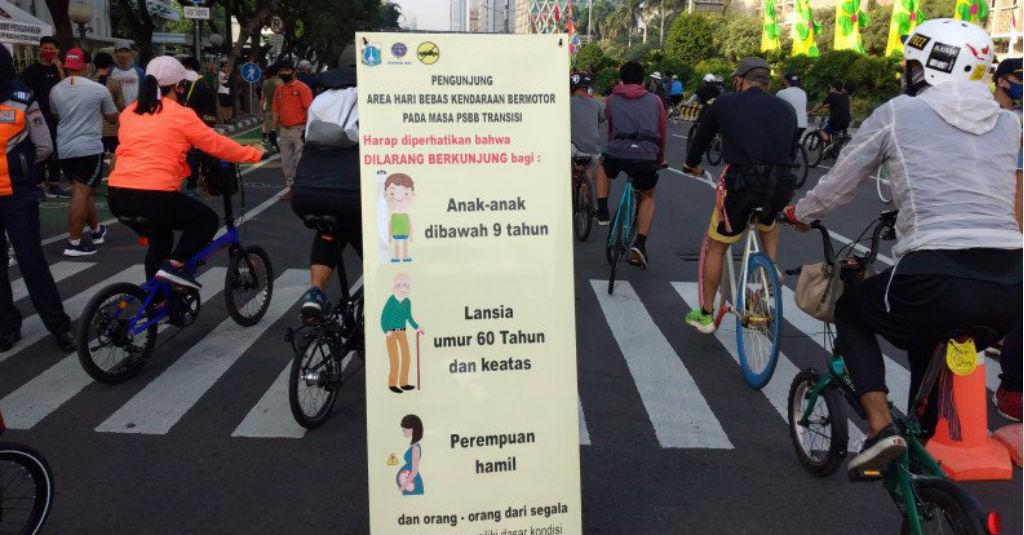 Warga Jakarta Antusias Jalani Hari Bebas Kendaraan Bermotor