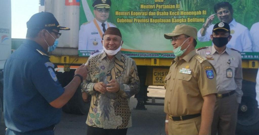 Menkop UKM Lepas Ekspor 45 Ton Lada Babel ke Negeri Samurai