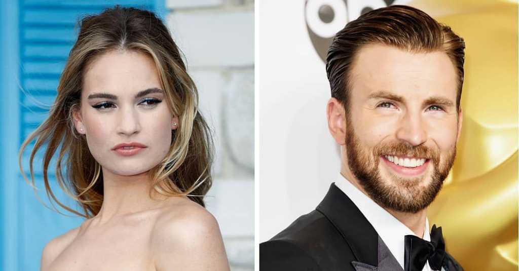 Habiskan Waktu Semalaman Bersama, Chris Evans dan Lily James Pacaran?