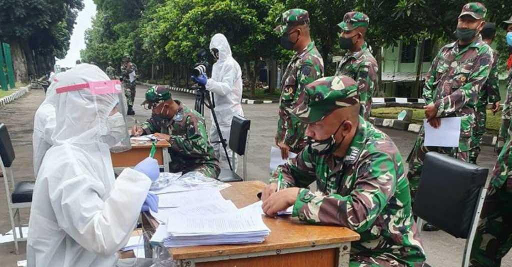 100 Orang Negatif COVID-19 dari Uji Usap Kedua di Secapa TNI AD