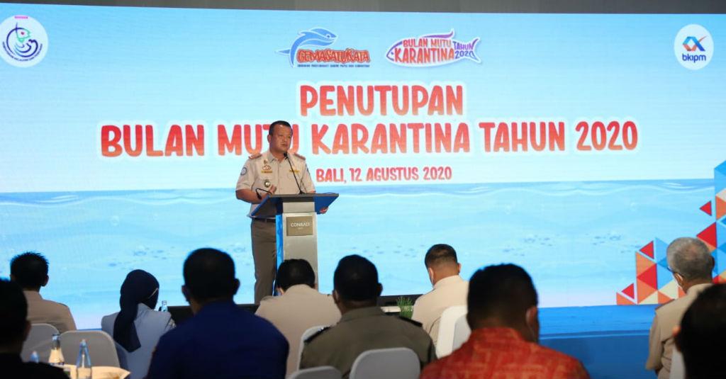 Tutup Bulan Mutu Karantina 2020, Menteri Edhy Minta BKIPM Solid Melayani