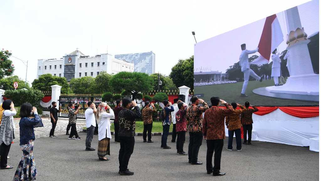 Upacara HUT RI ke-75 Secara Online Pecahkan Rekor Dunia