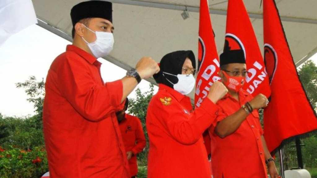 Risma dan Whisnu Dampingi Eri-Armuji Daftar ke KPU Surabaya Hari Ini