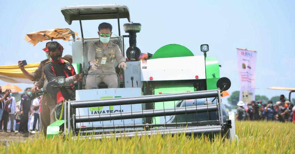 Mentan Puji Lampung sebagai Penyumbang Pangan Nasional