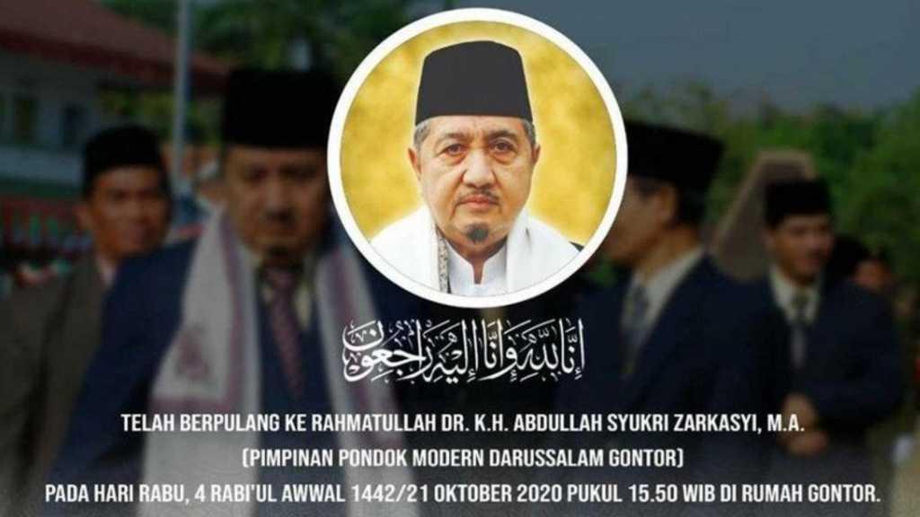 Pimpinan Pondok Gontor Wafat, Ini Rekam Jejak KH Abdullah Syukri Zarkasyi