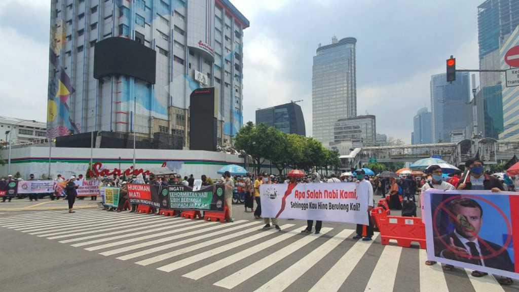 Aksi Demo Kepung Kedubes Perancis Berlanjut, Pengalihan Lalin Disiapkan