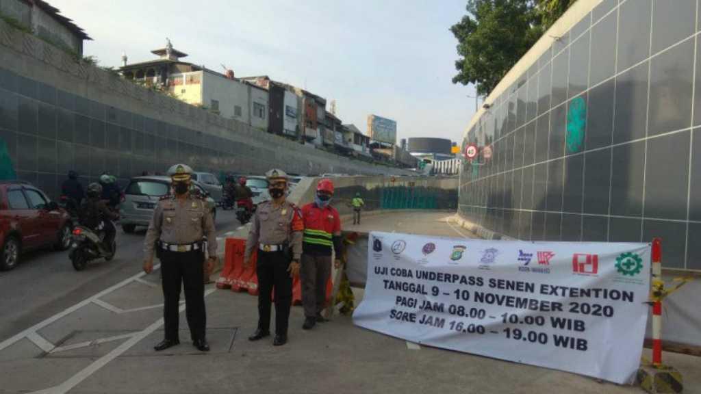 Underpass Senen Extension Akhirnya Dicoba hingga Esok Hari