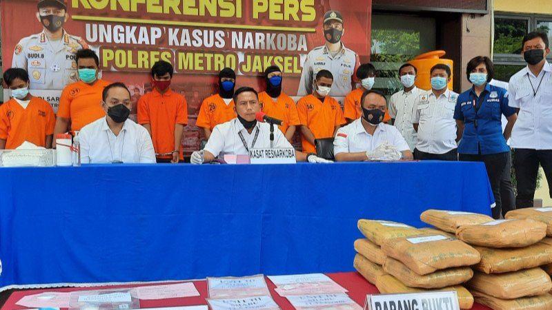 Polrestro Jaksel Tangkap 25 Pelaku Narkotika Jaringan Lintas Provinsi