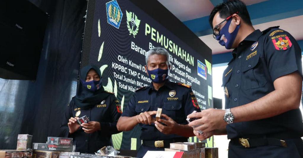 Bea Cukai Musnahkan Barang Milik Negara Hasil Penindakan