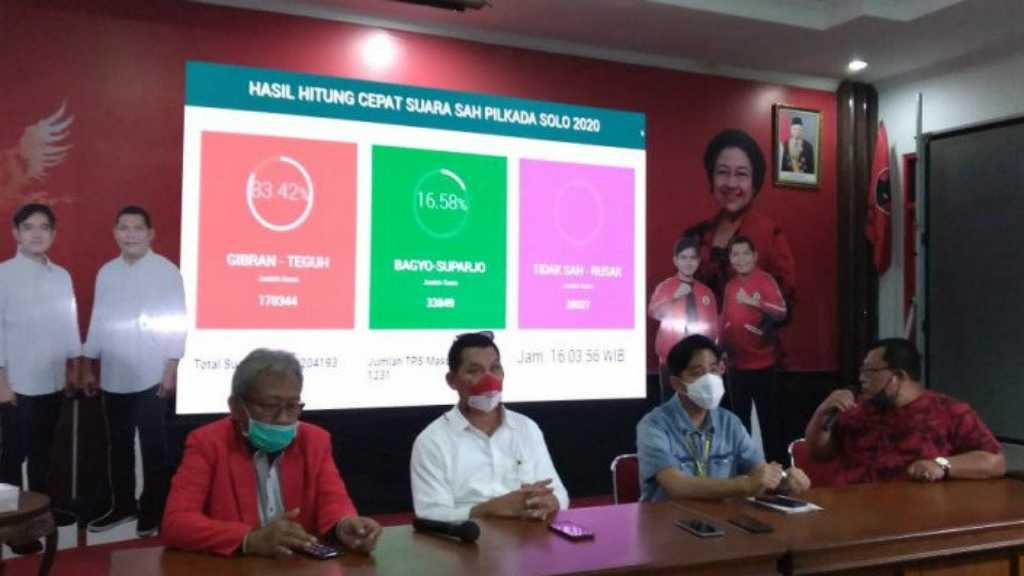 PDIP Tegaskan Raihan Suara Gibran-Teguh Hasil Quick Count Jauh dari Target