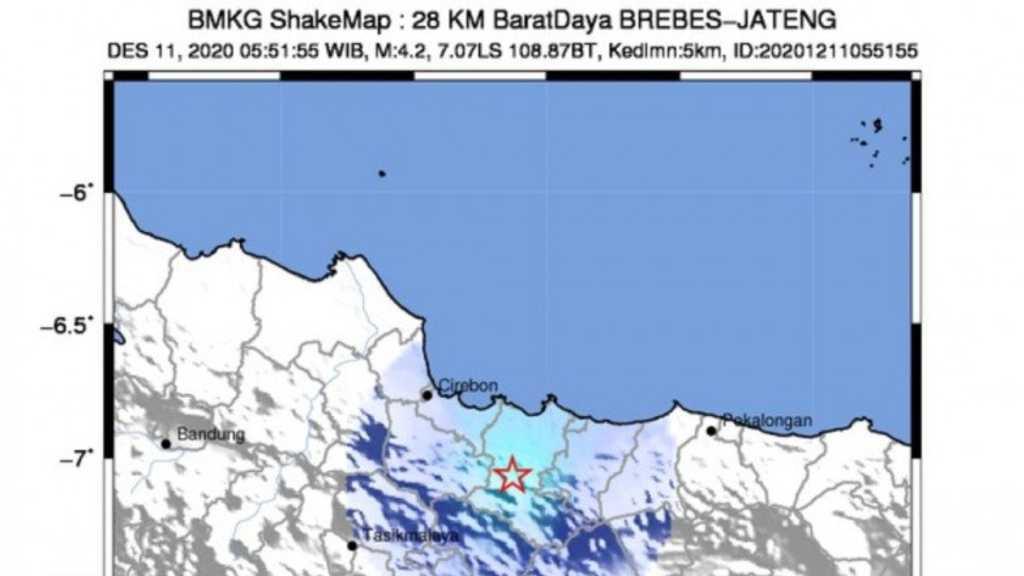 Diguncang Gempa 4,2 M, BMKG Minta Warga Waspadai Sesar Brebes