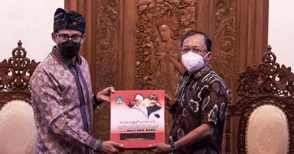 Menparekraf Temui Gubernur Bali Bahas Percepatan Pemulihan Pariwisata